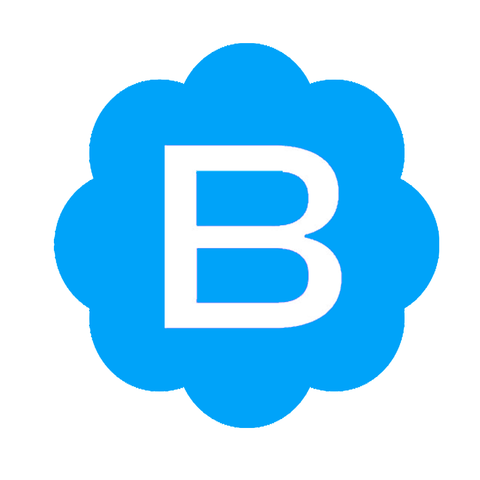 The baffler logo on a blue cloud background.